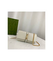 Gucci Jackie 1961 Chain Wallet White 19x10x3cm - 1