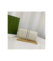 Gucci Jackie 1961 Chain Wallet White 19x10x3cm - 2