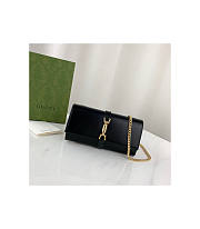 Gucci Jackie 1961 Chain Wallet Black 19x10x3cm - 1