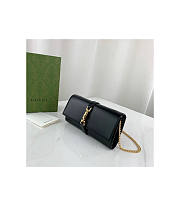 Gucci Jackie 1961 Chain Wallet Black 19x10x3cm - 5