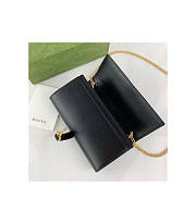 Gucci Jackie 1961 Chain Wallet Black 19x10x3cm - 3