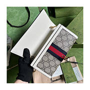 Gucci Jackie 1961 Chain Wallet Beige and Ebony 19x10x3cm - 5