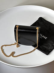 Celine Teen Chain Besace Triomphe Black 19x15x6cm - 5