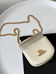 Celine Teen Chain Besace Triomphe White 19x15x6cm - 3