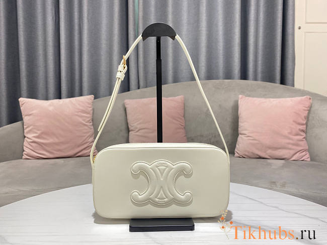 Celine Mini Camera Shoulder Bag White 20x10x3cm - 1