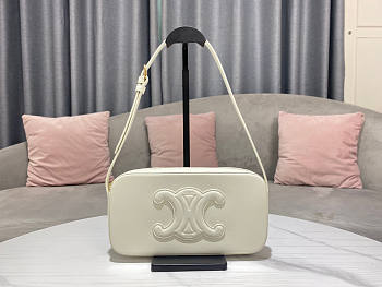 Celine Mini Camera Shoulder Bag White 20x10x3cm