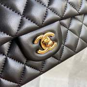 Chanel Flap Bag Black Lambskin Gold Hardware Size 25 cm - 3