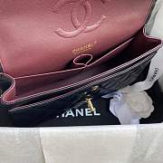Chanel Flap Bag Black Lambskin Gold Hardware Size 25 cm - 5