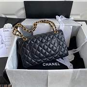 Chanel Flap Bag Black Lambskin Gold Hardware Size 25 cm - 6