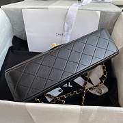 Chanel Flap Bag Black Lambskin Gold Hardware Size 25 cm - 4