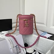 Chanel New Round Bucket Bag Pink 16x13x11cm - 1