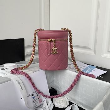 Chanel New Round Bucket Bag Pink 16x13x11cm