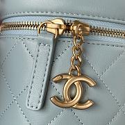 Chanel New Round Bucket Bag Blue 16x13x11cm - 6