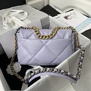 Chanel 19 Flap Bag Purple Gold Lambskin 26cm - 4