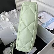 Chanel 19 Large Flap Bag Green Gold Lambskin 30cm - 3