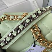 Chanel 19 Large Flap Bag Green Gold Lambskin 30cm - 5