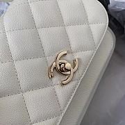 Chanel Business Affinity Bag Caviar White Gold 19x14x7cm - 2