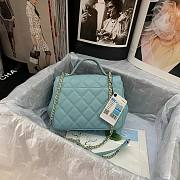 Chanel Business Affinity Bag Caviar Blue Gold 19x14x7cm - 3