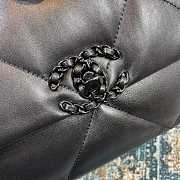 Chanel 19 Maxi Handbag Lambskin Black 36x25x11cm - 6