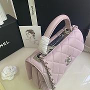 Chanel Trendy Handle Bag Lambskin Light Pink Silver 25cm - 3