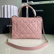 Chanel Trendy Handle Bag Lambskin Pink Gold 25cm - 3