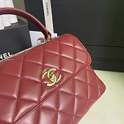 Chanel Trendy Handle Bag Lambskin Wine Gold 25cm - 6