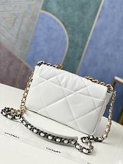 Chanel 19 Flap Bag Lambskin White Gold 26cm - 6