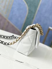Chanel 19 Flap Bag Lambskin White Gold 26cm - 4