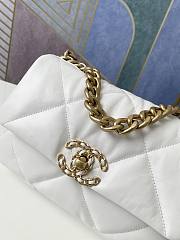 Chanel 19 Flap Bag Lambskin White Gold 26cm - 2