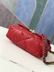 Chanel 19 Flap Bag Red Gold Lambskin 26cm - 3