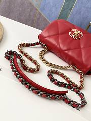 Chanel 19 Flap Bag Red Gold Lambskin 26cm - 4