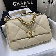 Chanel 19 Flap Bag Beige Gold Lambskin 26cm - 4