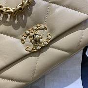 Chanel 19 Flap Bag Beige Gold Lambskin 26cm - 2