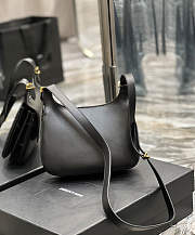 YSL Charlie Medium Shoulder Bag In Smooth Leather Black 23x17x4cm - 4