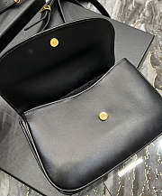 YSL Charlie Medium Shoulder Bag In Smooth Leather Black 23x17x4cm - 6