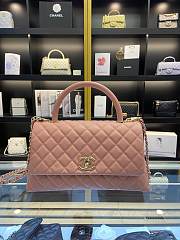 Chanel Coco Handle Caviar Pink Gold 29cm - 1