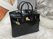 Hermes Birkin Crocodile Black Gold 25cm - 5