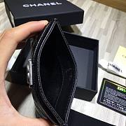 Chanel Card Holder Black Caviar Silver 11cm - 4