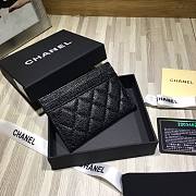 Chanel Card Holder Black Caviar Silver 11cm - 2