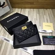 Chanel Card Holder Black Caviar Gold 11cm - 1