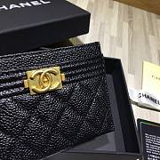 Chanel Card Holder Black Caviar Gold 11cm - 2