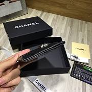 Chanel Card Holder Black Lambskin Silver 11cm - 3