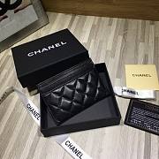 Chanel Card Holder Black Lambskin Gold 11cm - 5