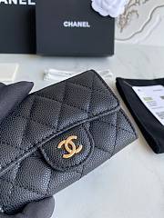 Chanel Card Holder Wallet Caviar Black Gold 11x8.5x3cm - 4