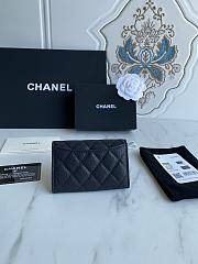 Chanel Card Holder Wallet Caviar Black Silver 11x8.5x3cm - 6