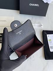 Chanel Card Holder Wallet Caviar Black Silver 11x8.5x3cm - 2