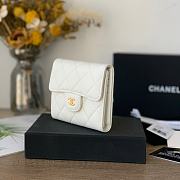 Chanel Wallet Gold Caviar White Gold 10.5x11.5x3cm - 5
