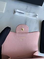 Chanel Card Holder Wallet Caviar Pink Gold 11x8.5x3cm - 6