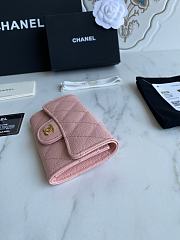 Chanel Card Holder Wallet Caviar Pink Gold 11x8.5x3cm - 4