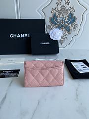 Chanel Card Holder Wallet Caviar Pink Gold 11x8.5x3cm - 2